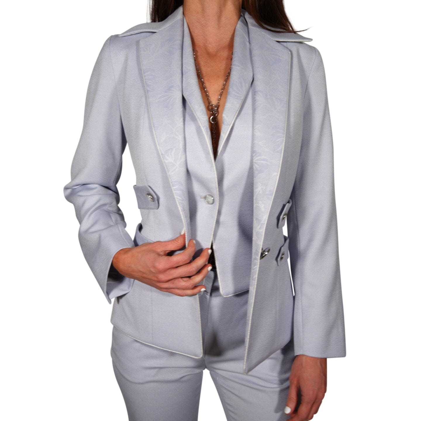 Blue Pastel Azzurro Retro Jacket