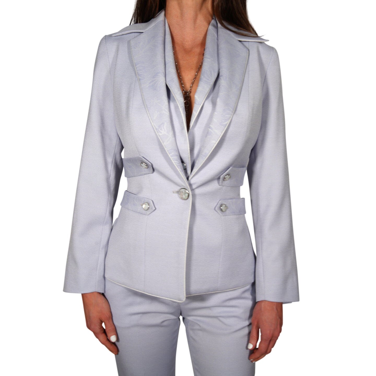 Blue Pastel Azzurro Retro Jacket