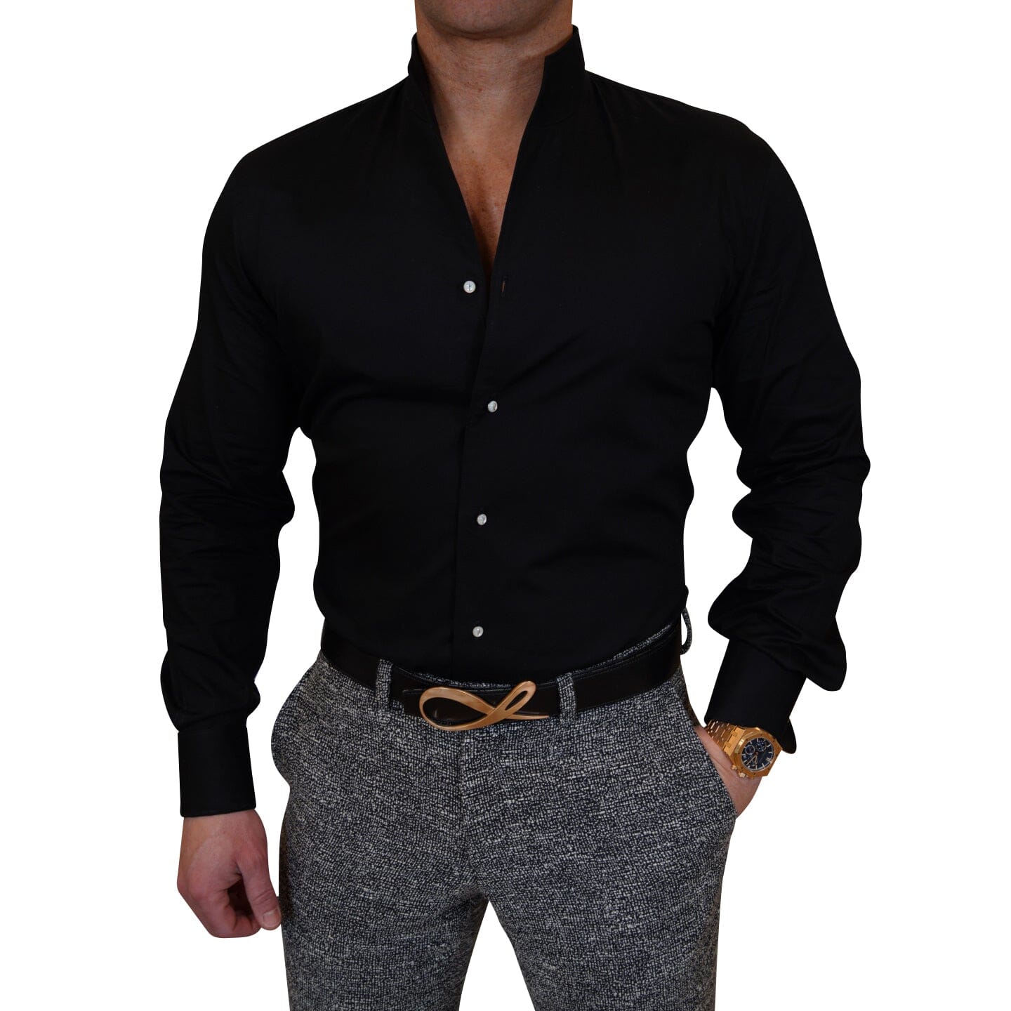 Black Solopezzo Dress Shirt