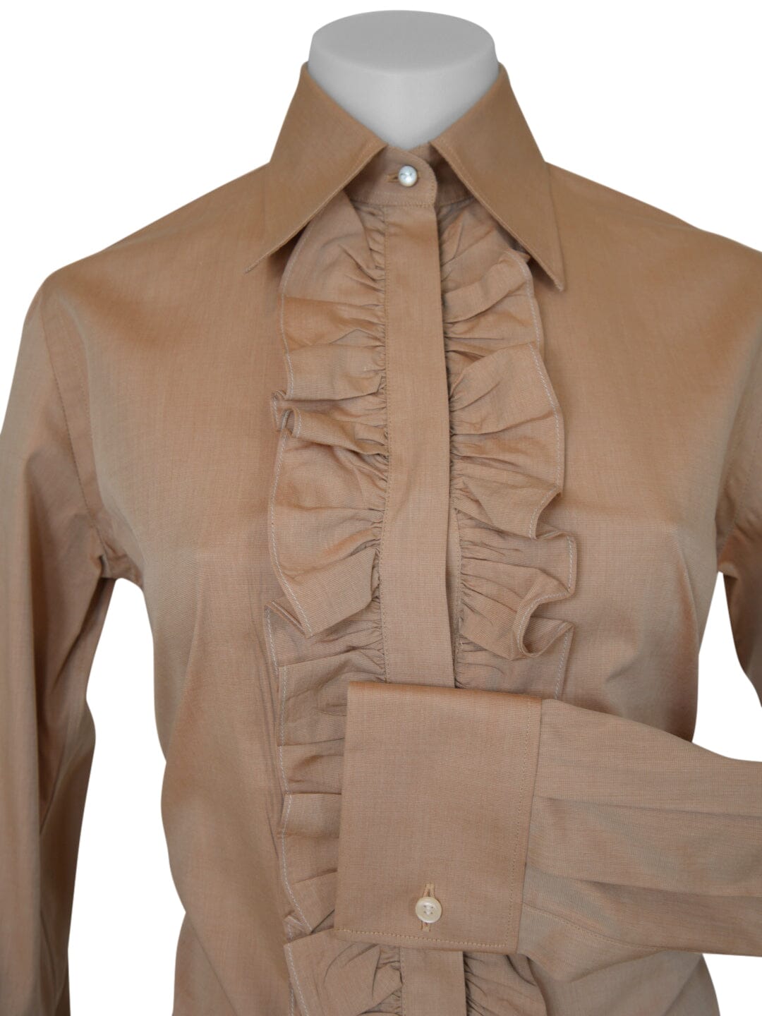 Vittoria Ruffle Blouse In Sand