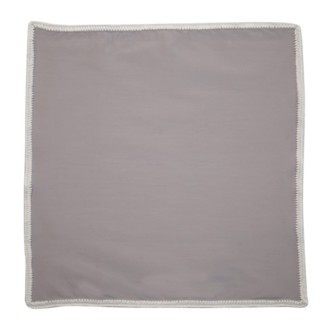 Cloud Gray Poplin With White Signature Border