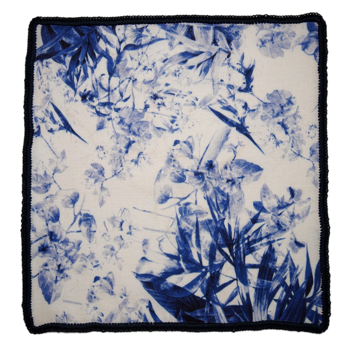 Indigo Jungle With Navy Blue Signature Border