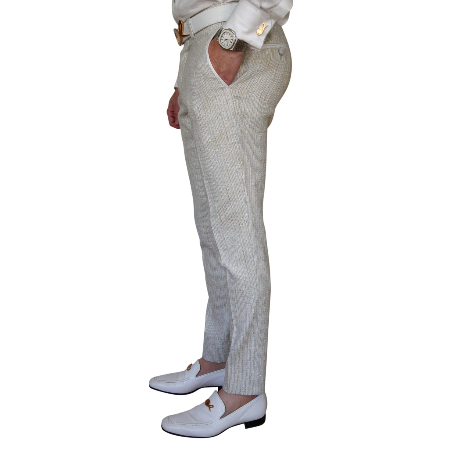 Oro Tweed Paillette Trousers