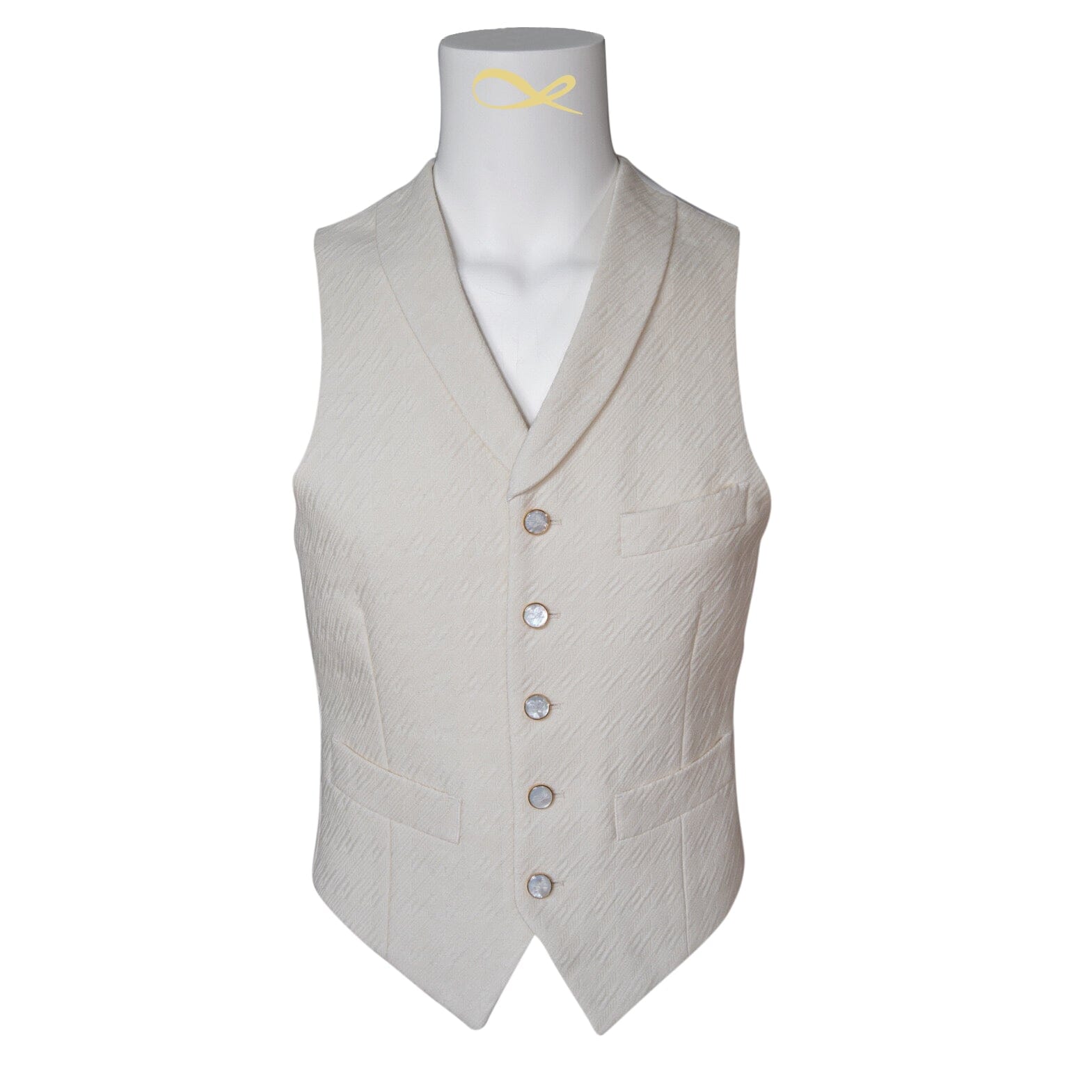 Vanilla Crema Houndstooth Ciottoli Waistcoat @ The Vault