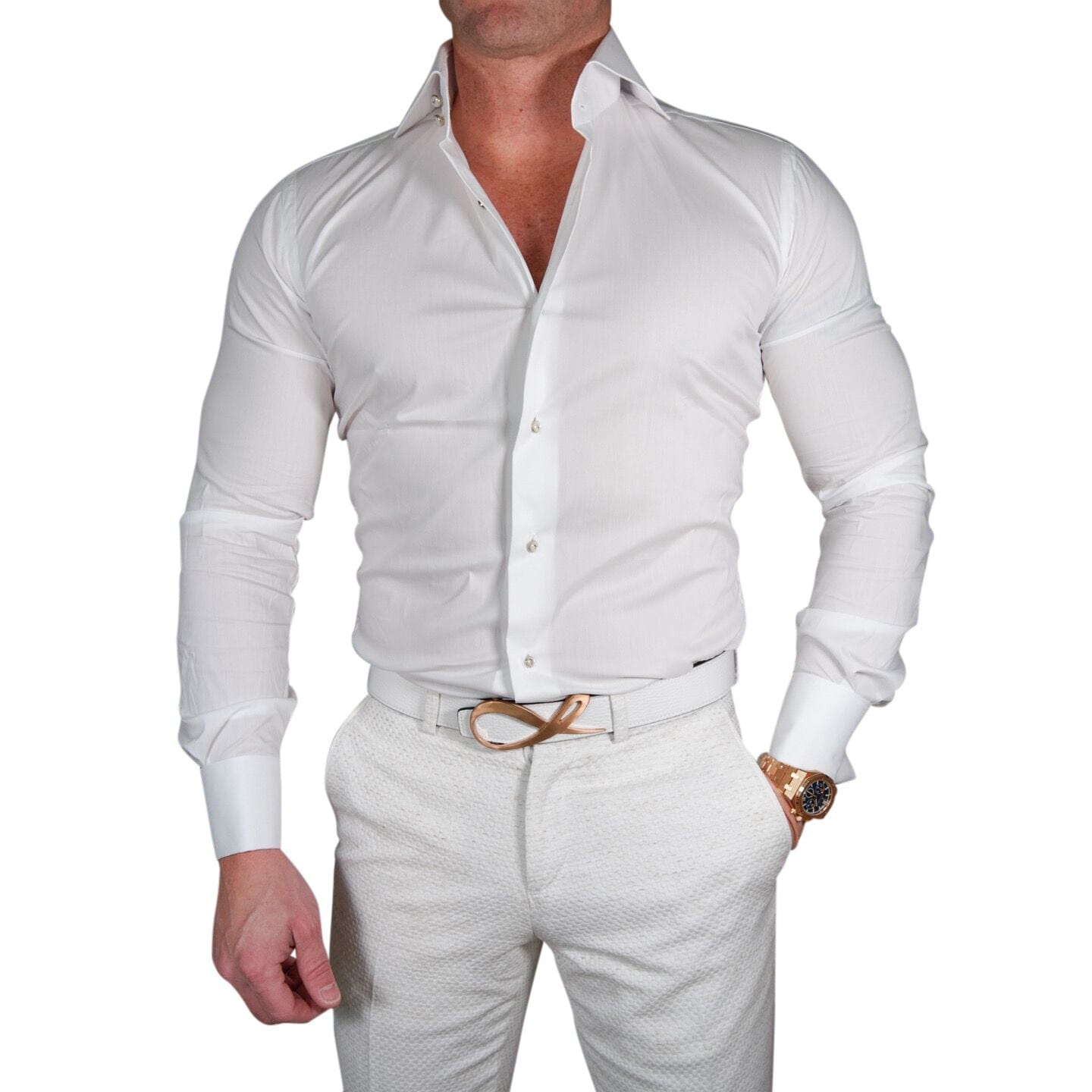 dress shirts tuxedo White Classico Signature Gold Tuxedo Shirt 16 / 36/37