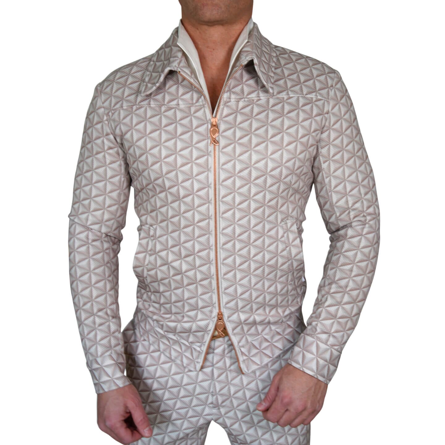 Toffee Prisma Luxury Two Way Performance Bomber Jacket