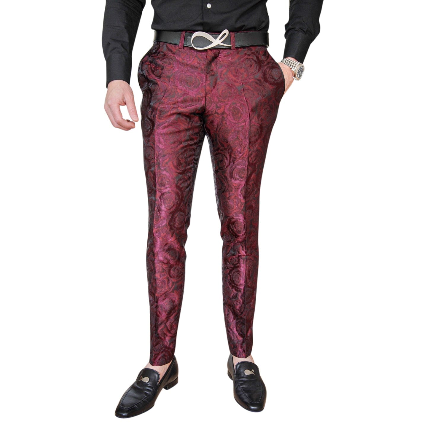 Garnet Rosa Tuxedo Trousers