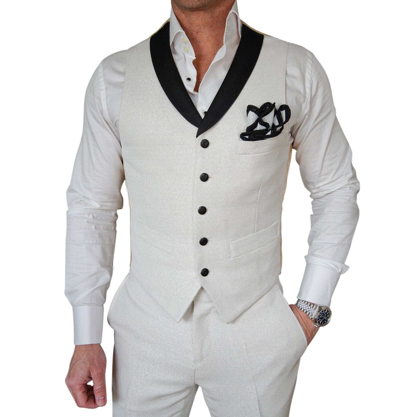Frost Perla Black Ciottoli Waistcoat