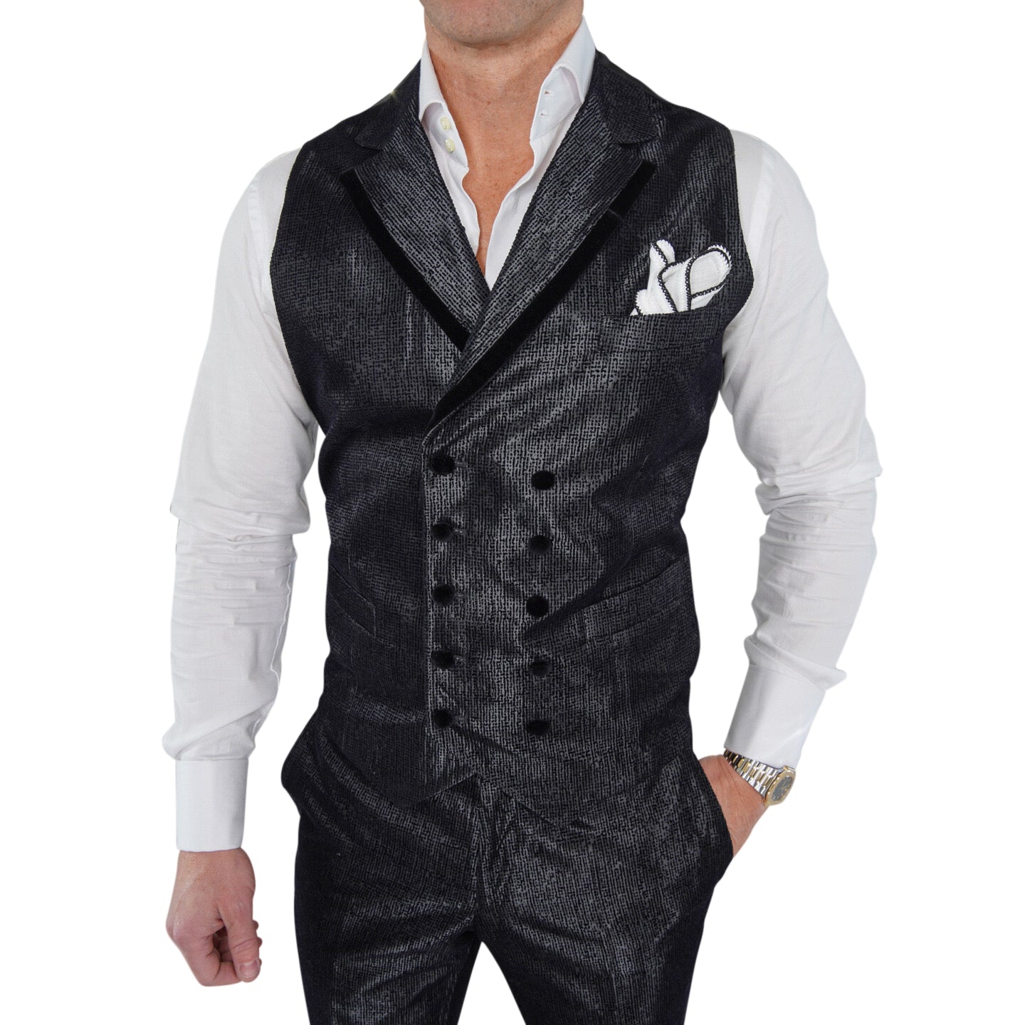 Black Velluto Gemelli Waistcoat @ The Vault