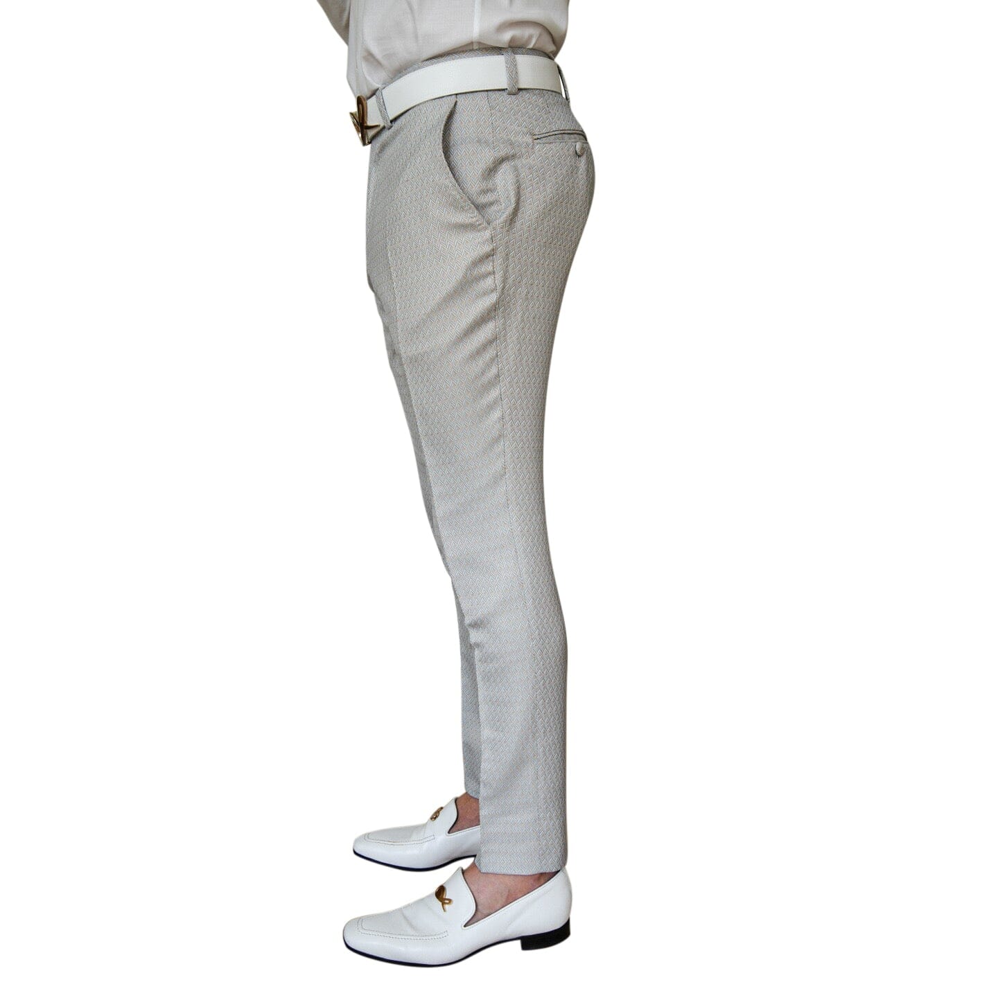 Oyster Herringbone Trousers @ The Vault
