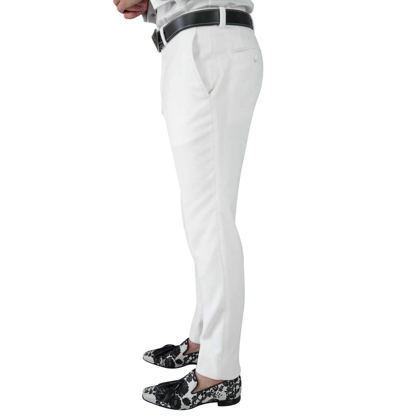 White Velvet Trousers