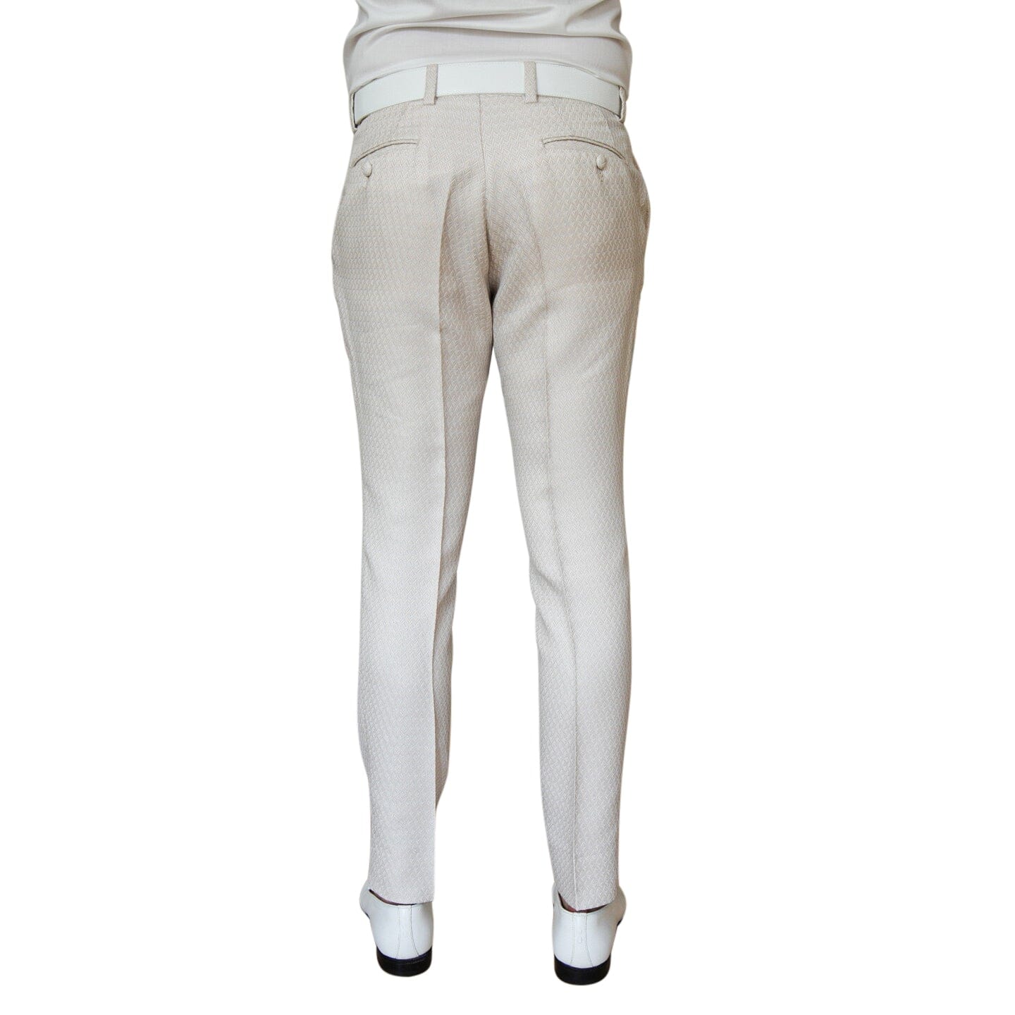 Latte Herringbone Trousers