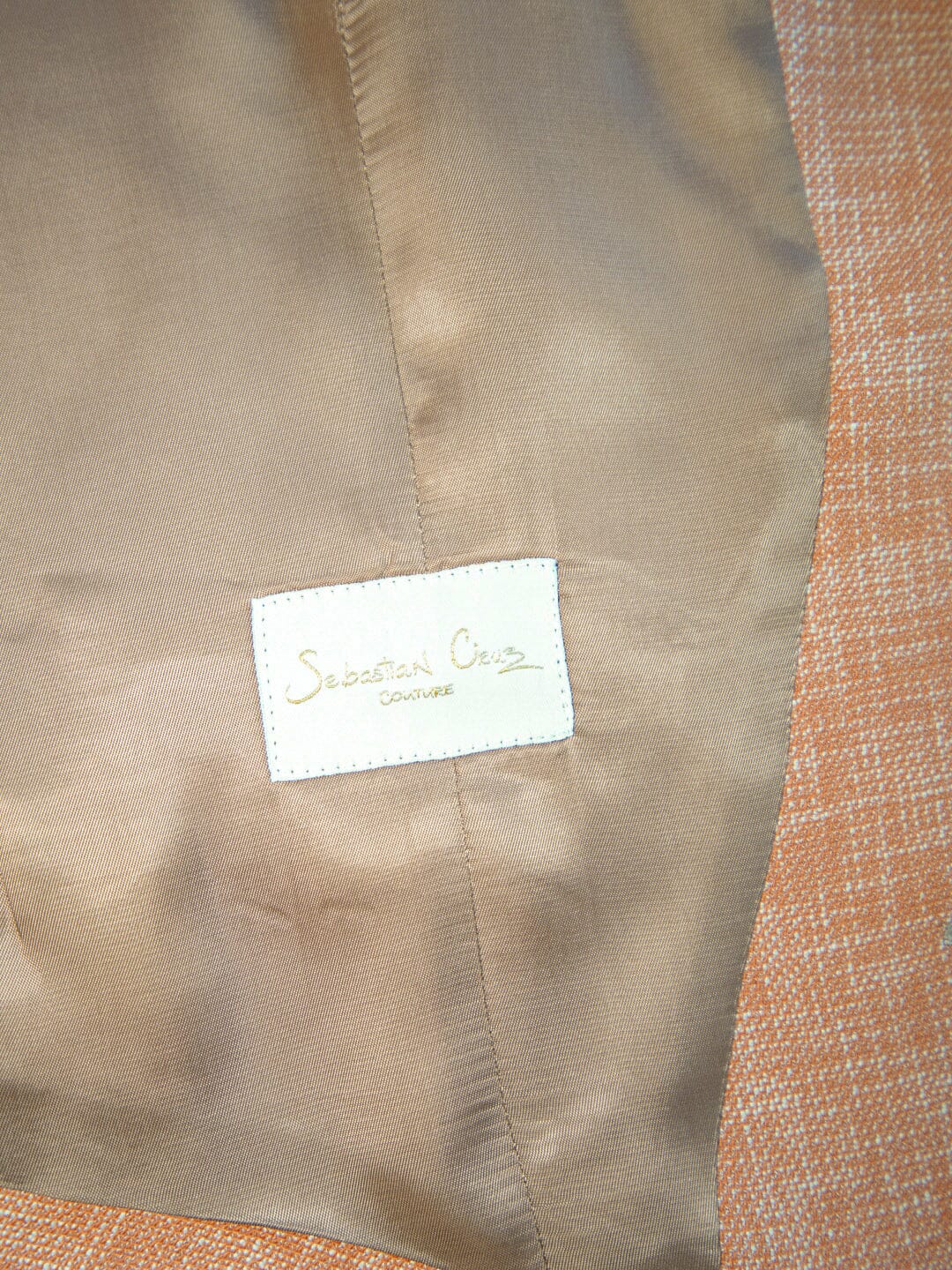 Copper Lino Tweed Double Breasted Waistcoat