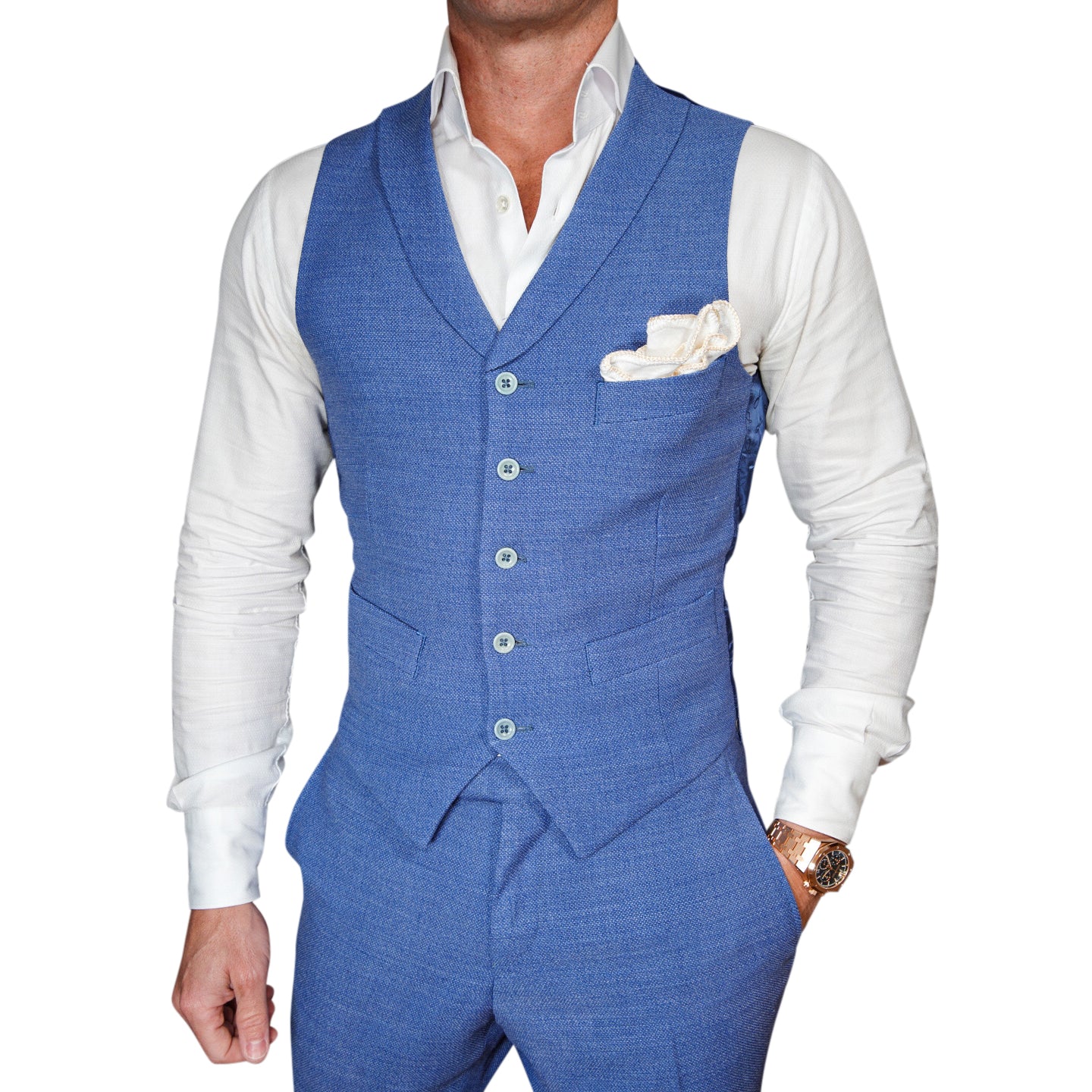 Maya Blu Intreccio Ciottoli Waistcoat