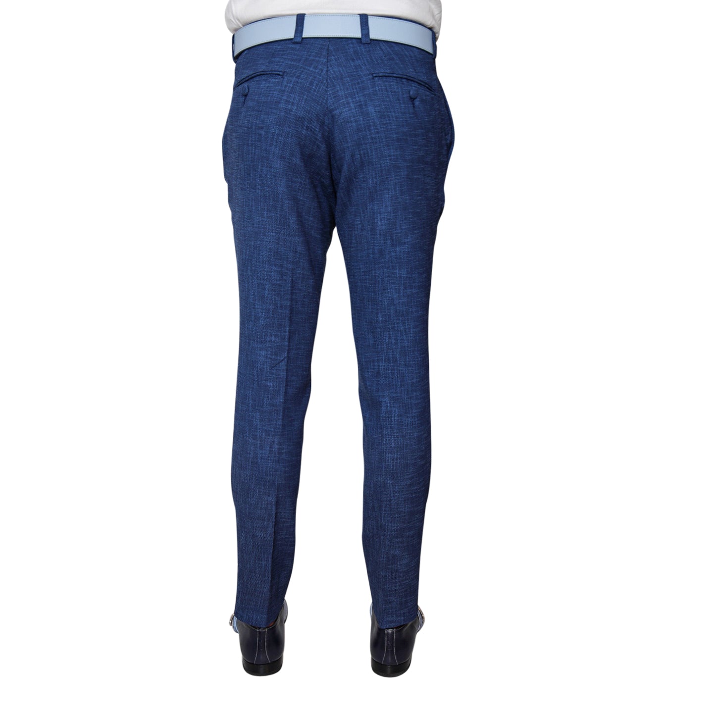 Prussian Blu Lino Tweed Trousers @ The Vault