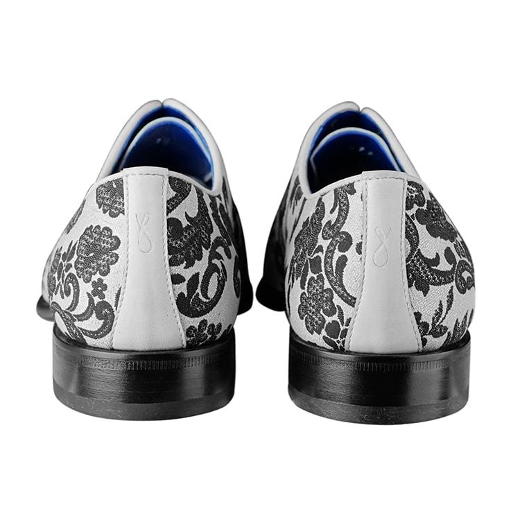 Damascus Series White Espresso Lace Ups - Sebastian Cruz Couture