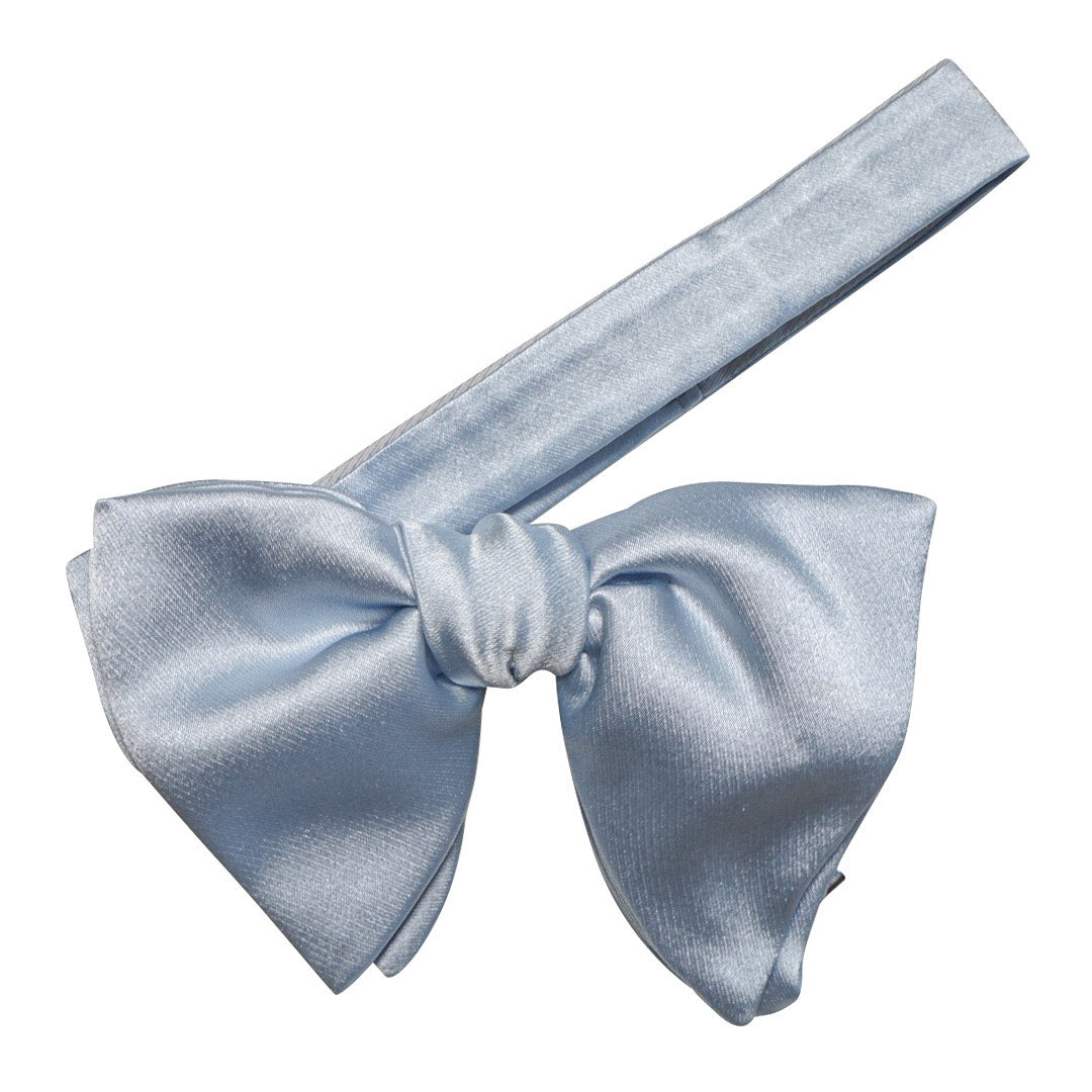 Baby Blu Satin Jumbo Pre Tied Butterfly Bow Tie