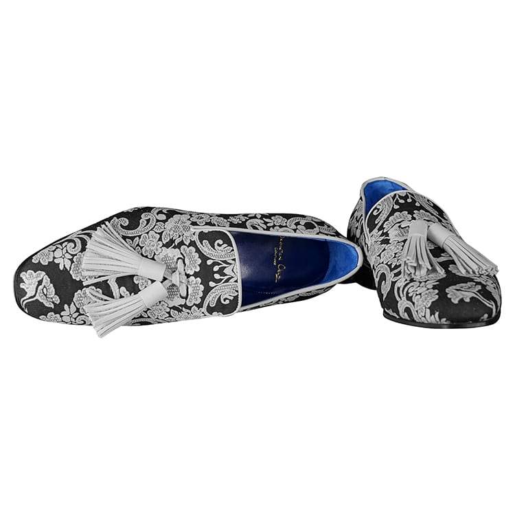 Damascus Series Double Espresso Tassel Loafer - Sebastian Cruz Couture