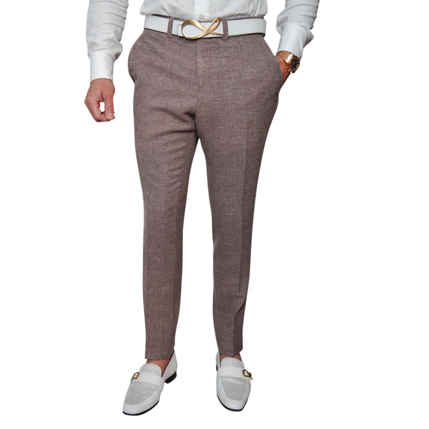 Moca Rosa Ecru Trousers