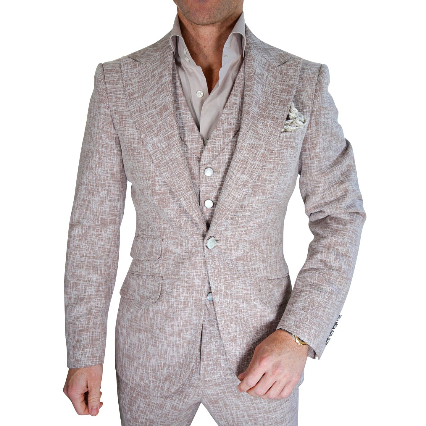 Nude Blush Lino Tweed Jacket