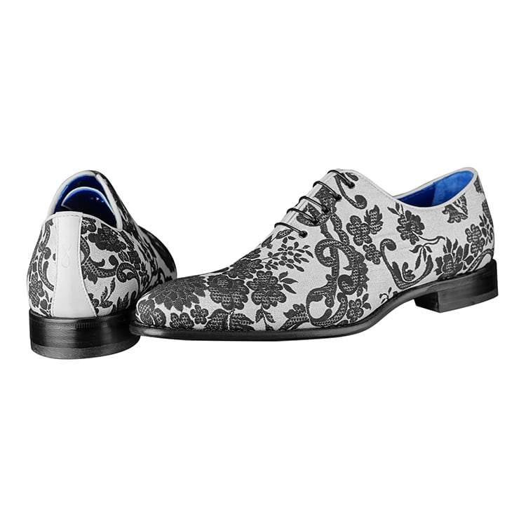 Damascus Series White Espresso Lace Ups - Sebastian Cruz Couture