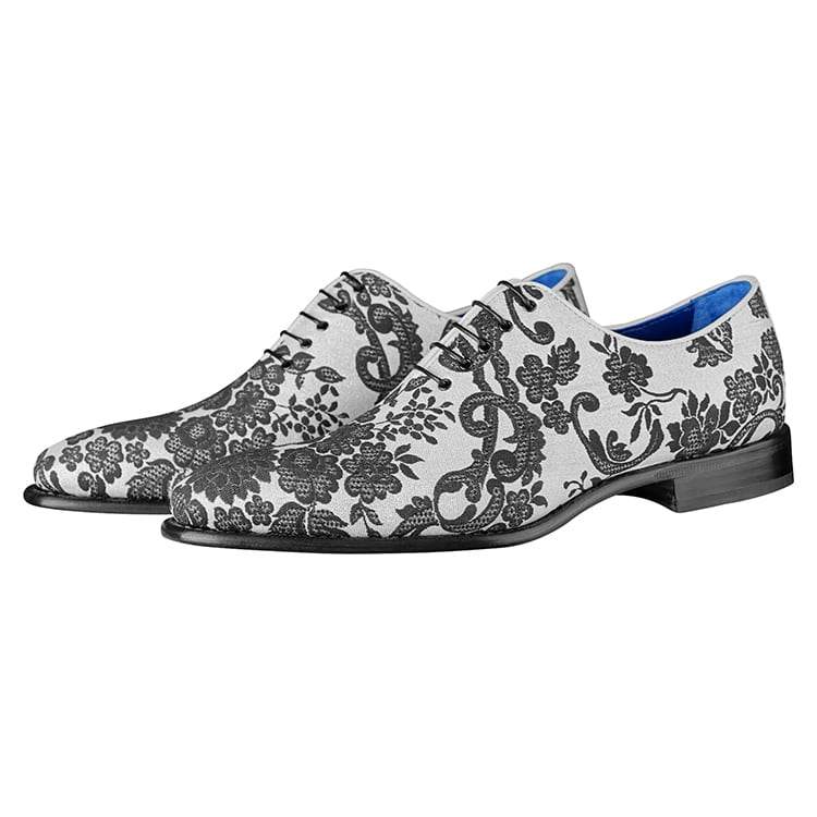 Damascus Series White Espresso Lace Ups - Sebastian Cruz Couture