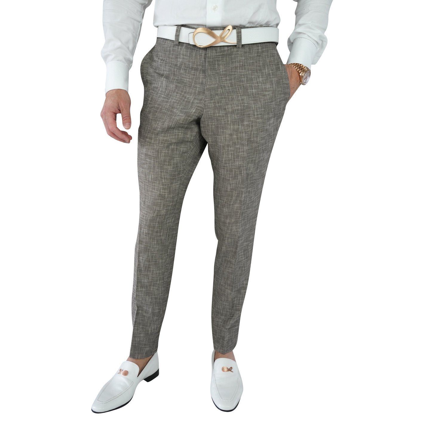 Hazel Lino Tweed Trousers @ The Vault