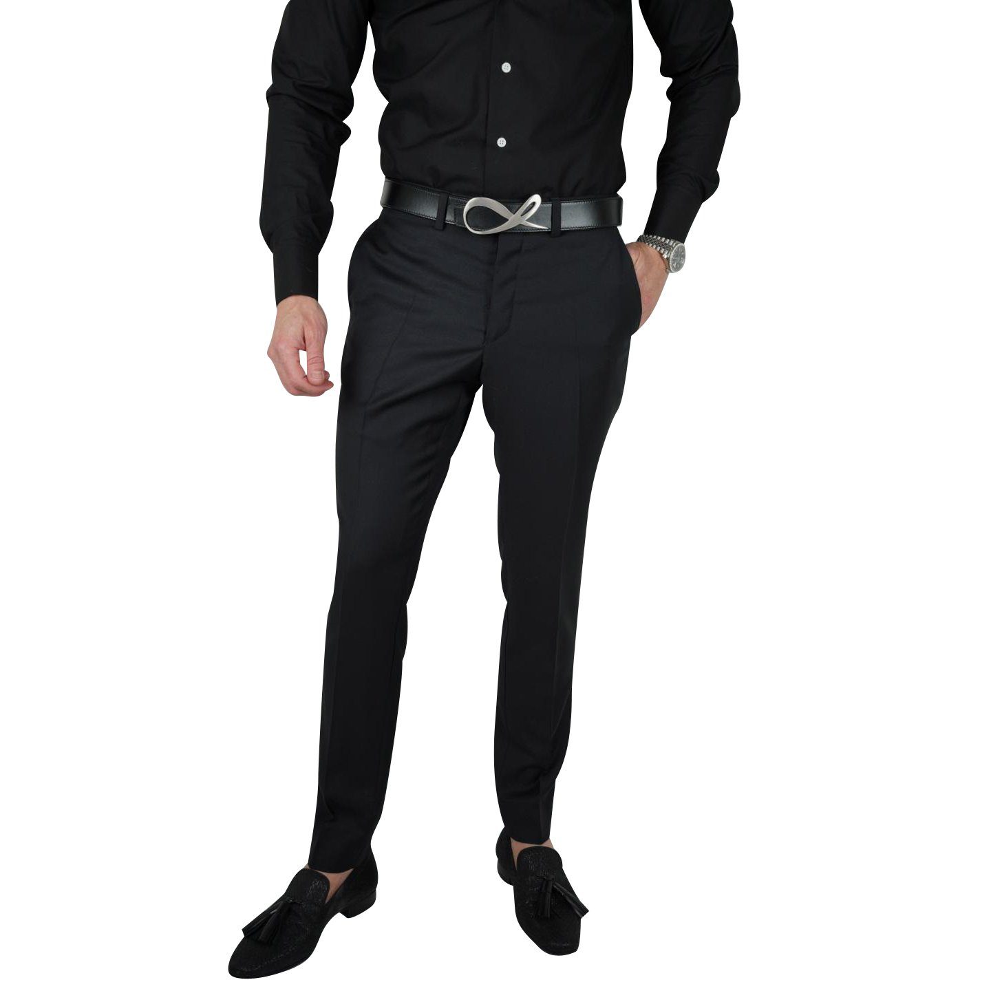 Black Gypso Tuxedo Style Trousers