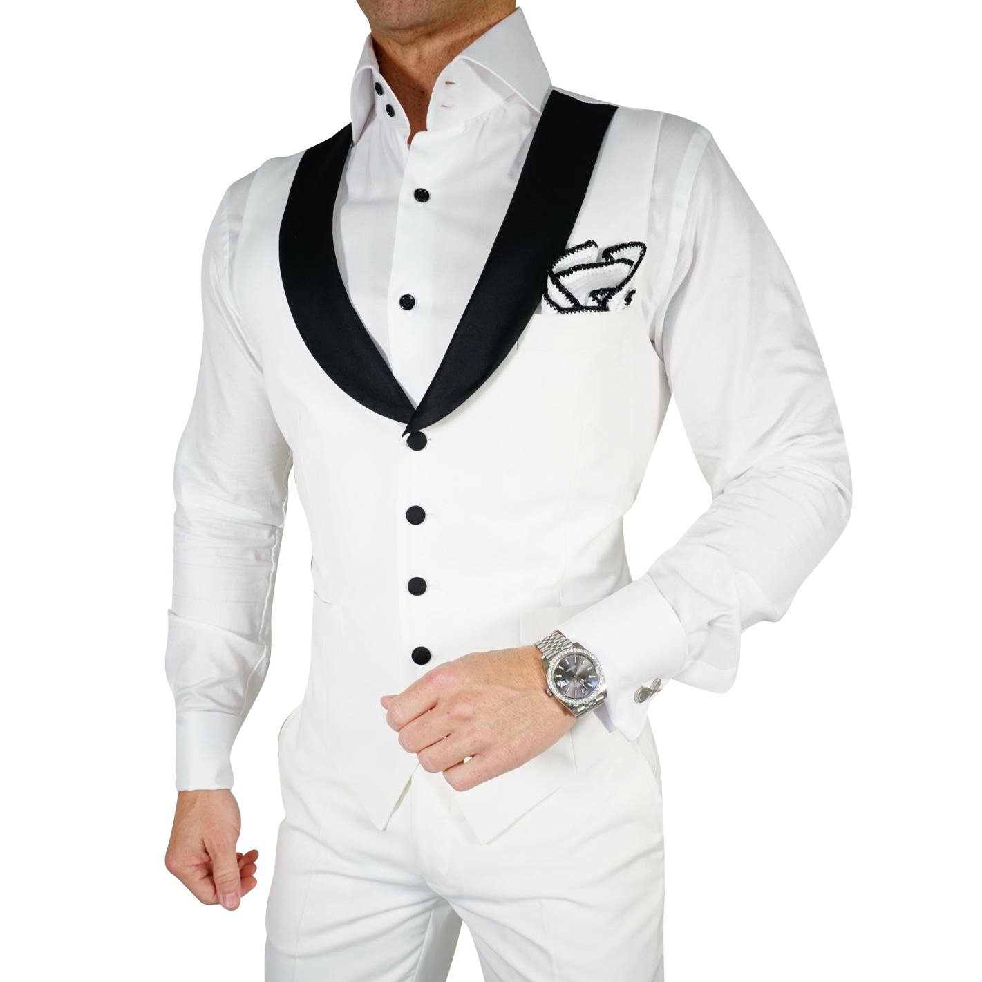 White & Black Ciottoli Waistcoat