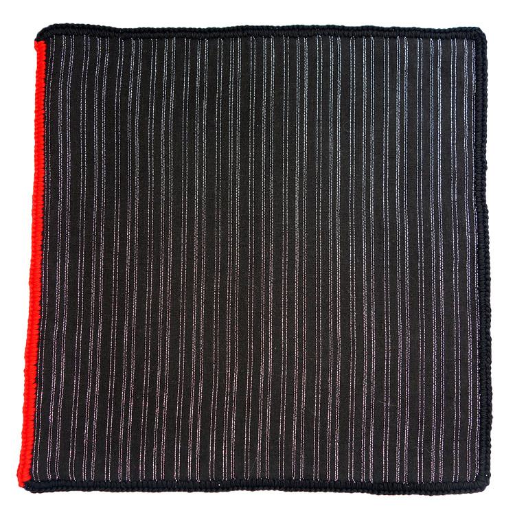 Black Splendor with Black and Red Signature Border - Sebastian Cruz Couture