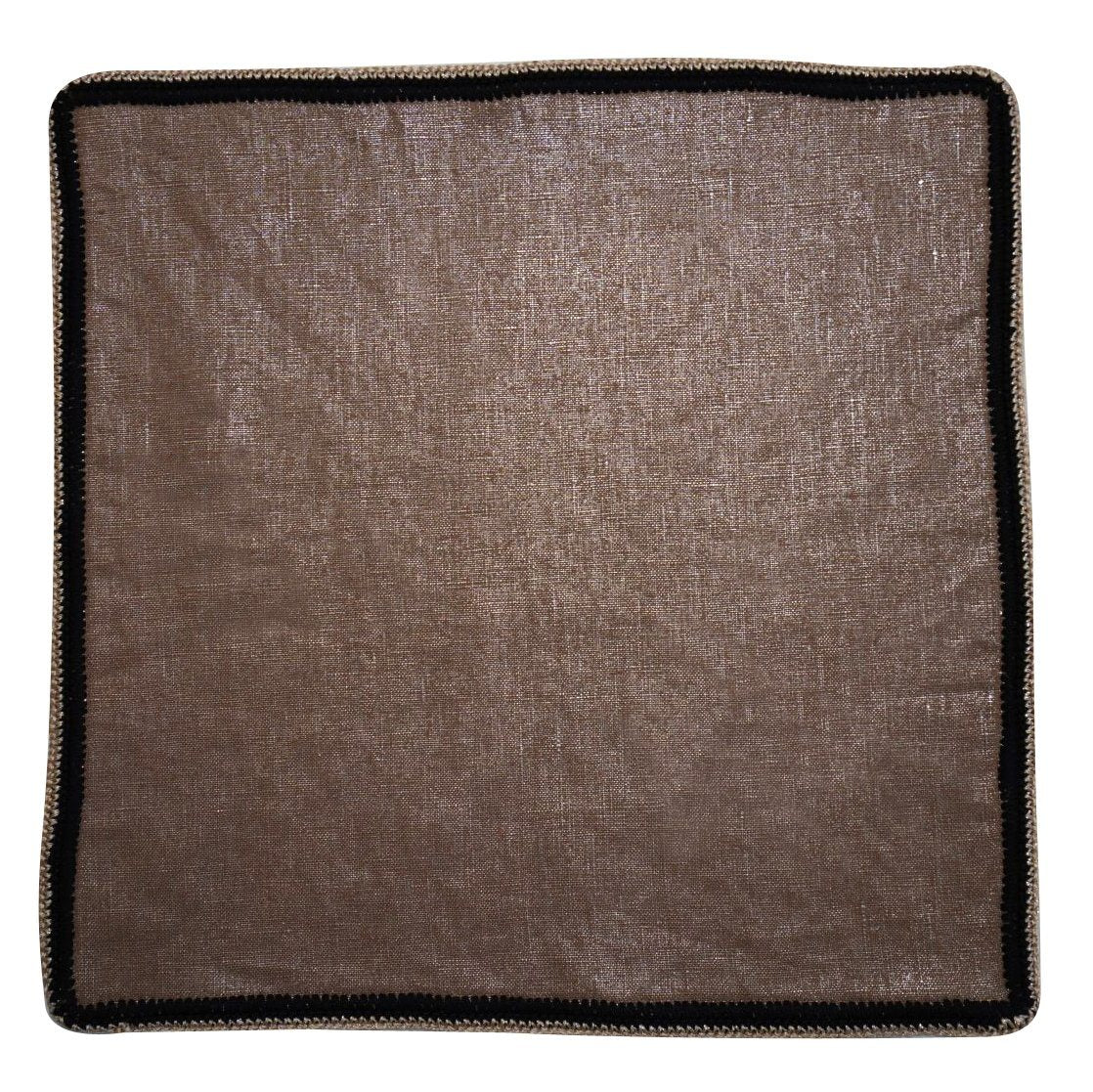 Hazelnut Pearl With Black And Sandstone Flake Border
