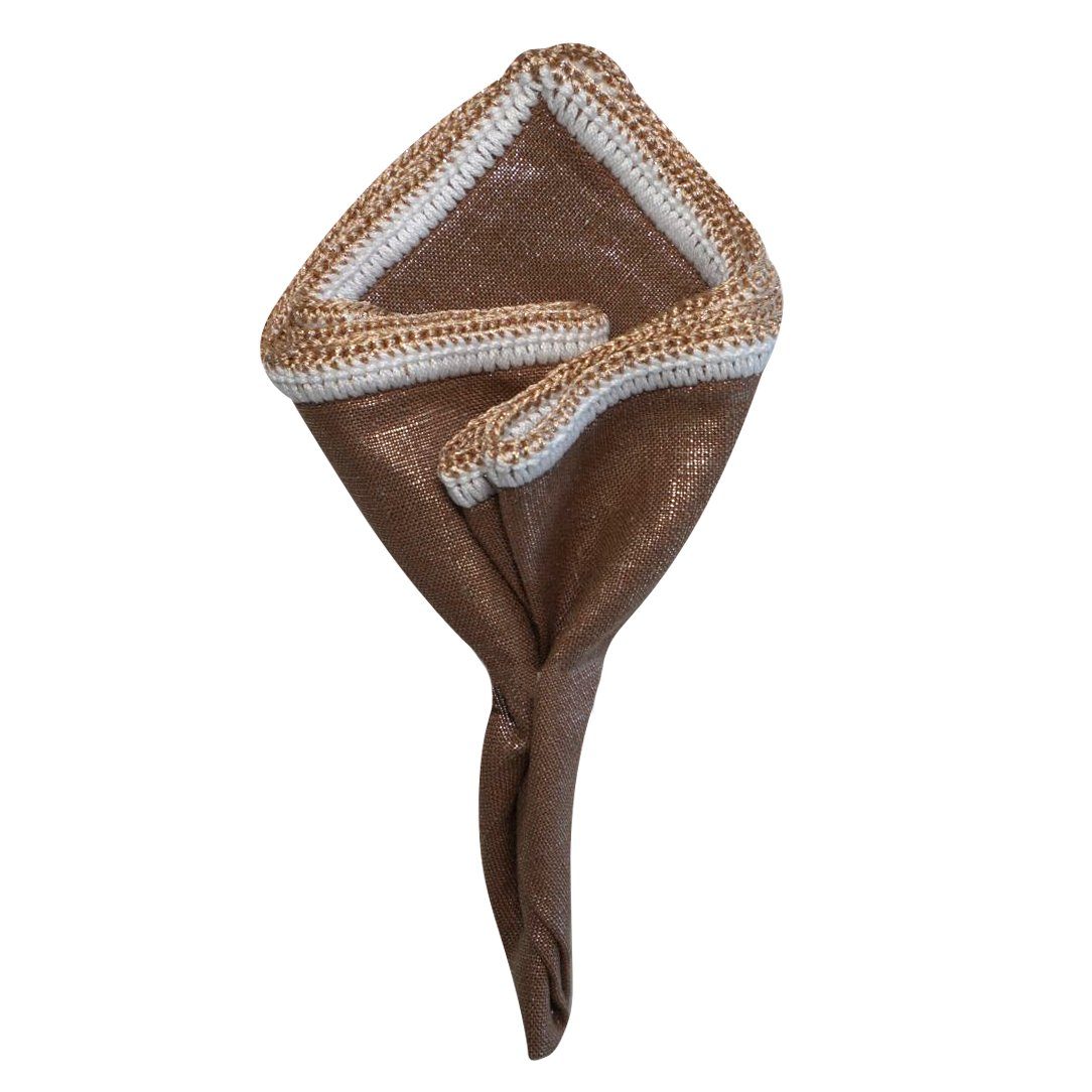 Hazelnut Pearl With White And Sandstone Flake Border
