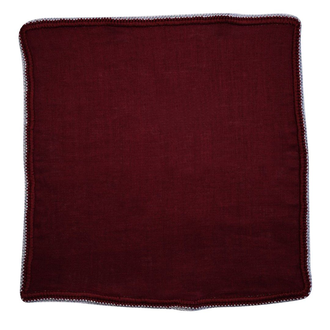 Royal Cremisi with Burgundy and Silver Flake Signature Borders