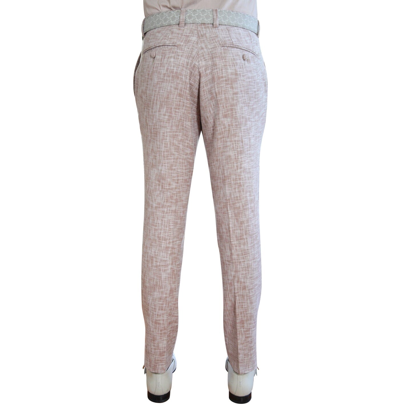 Nude Blush Lino Tweed Trousers