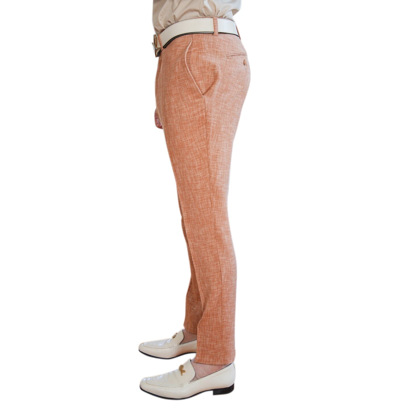 Copper Lino Tweed Trousers