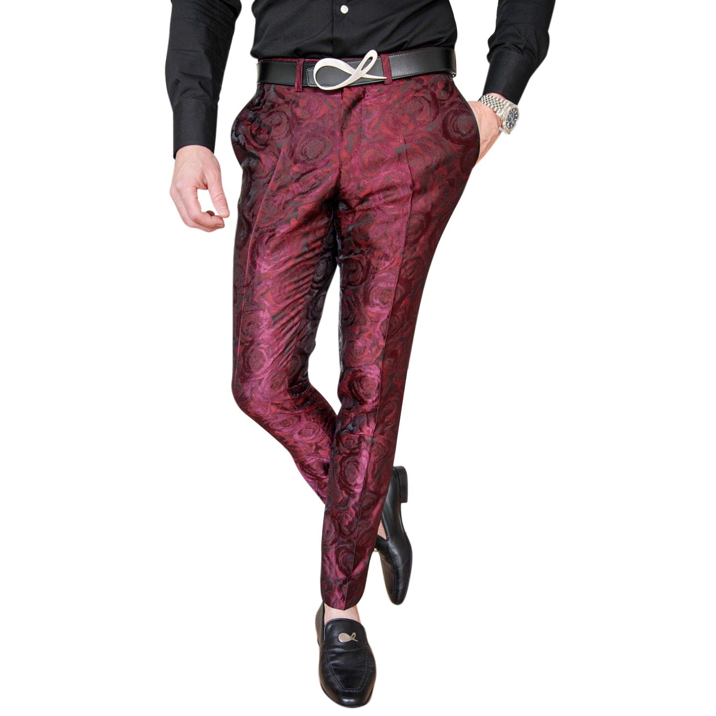 Garnet Rosa Tuxedo Trousers