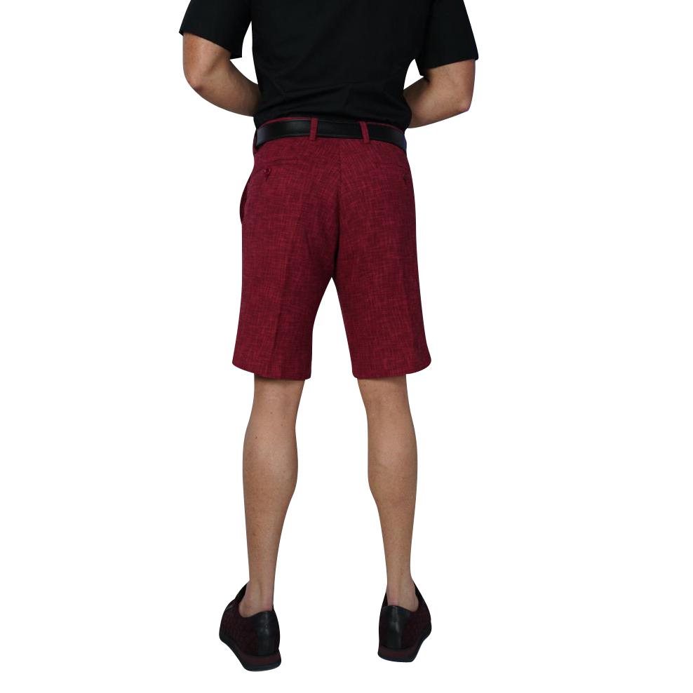 Cranberry Cardinale Lino Tweed Shorts