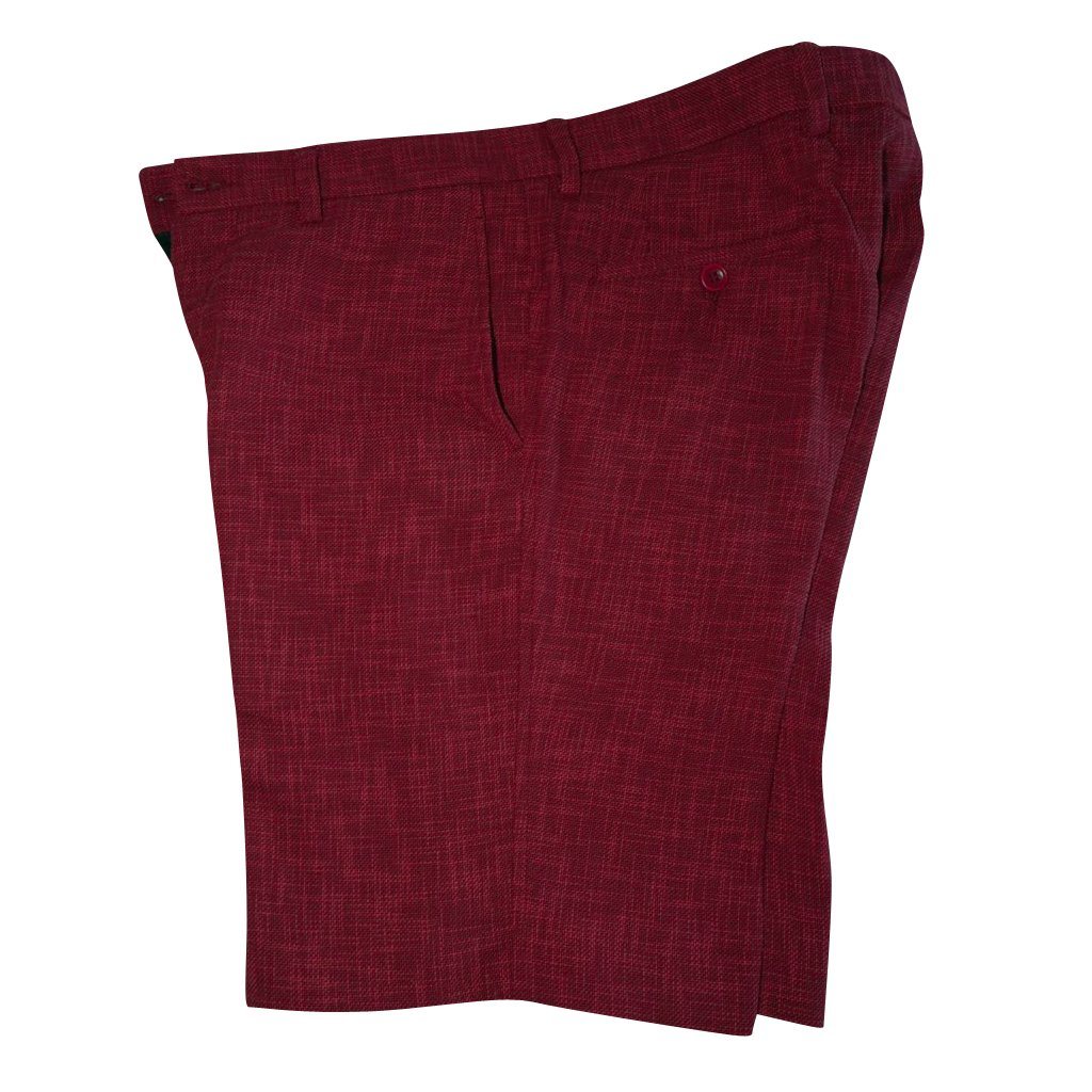 Cranberry Cardinale Lino Tweed Shorts