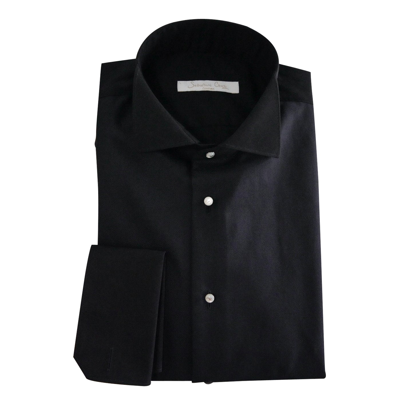 Black Evento Signature Tuxedo Shirt