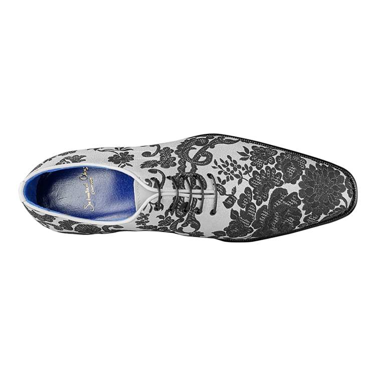Damascus Series White Espresso Lace Ups - Sebastian Cruz Couture