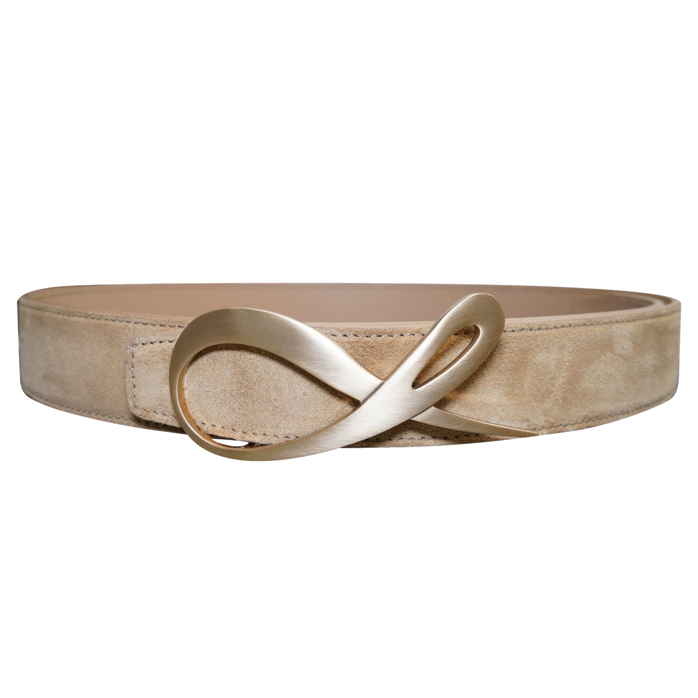 Tuscan Suede Pebbled Yellow Gold Reversible Belt