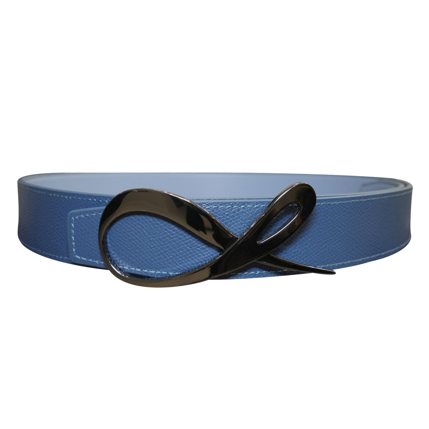 Aegean Blu Maya Black Enamel Reversible Belt