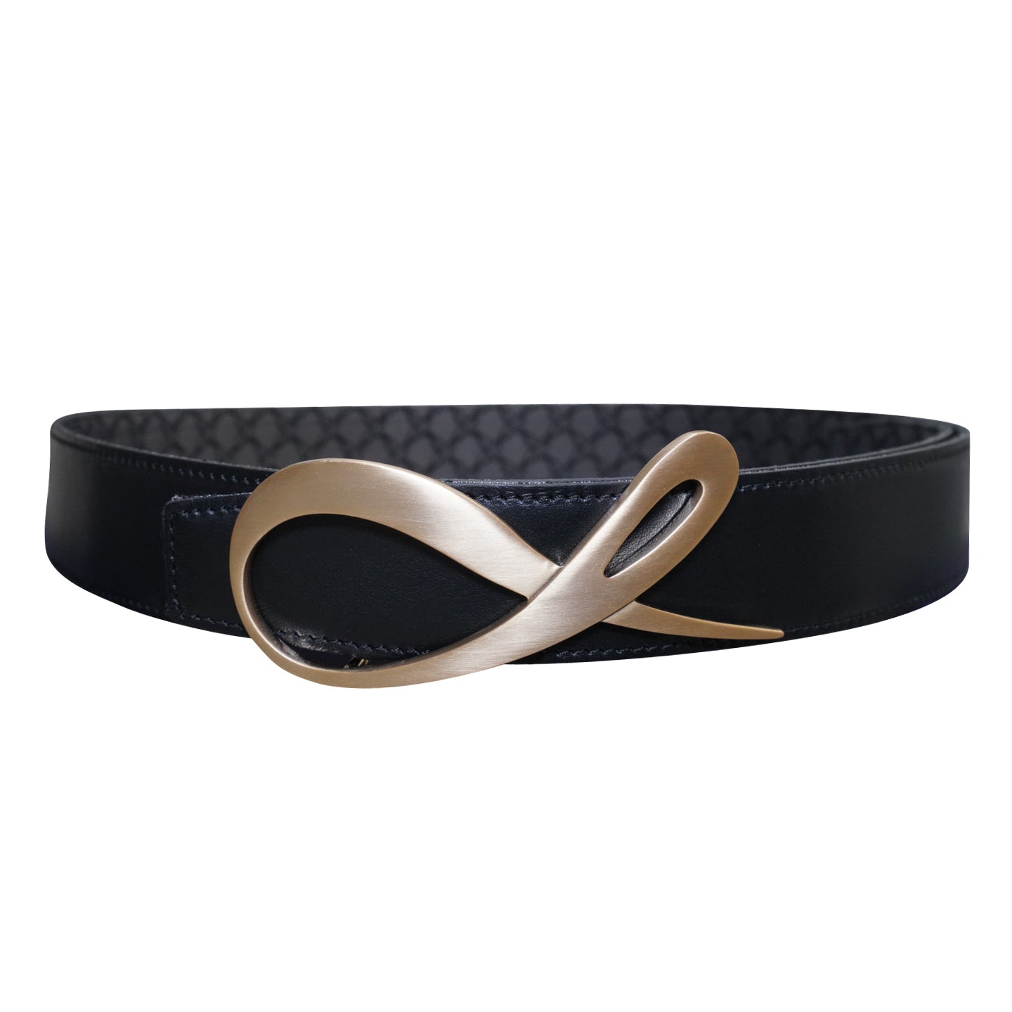 Charcoal Nero Logo Yellow Gold Reversible Belt