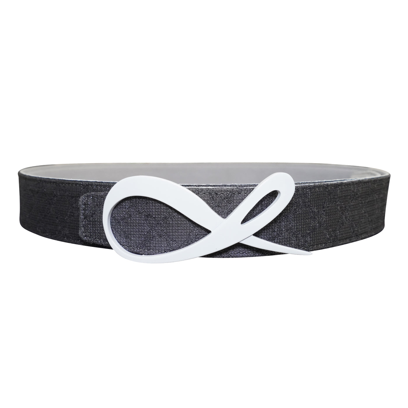 Grigio Logo Suede White Reversible Belt
