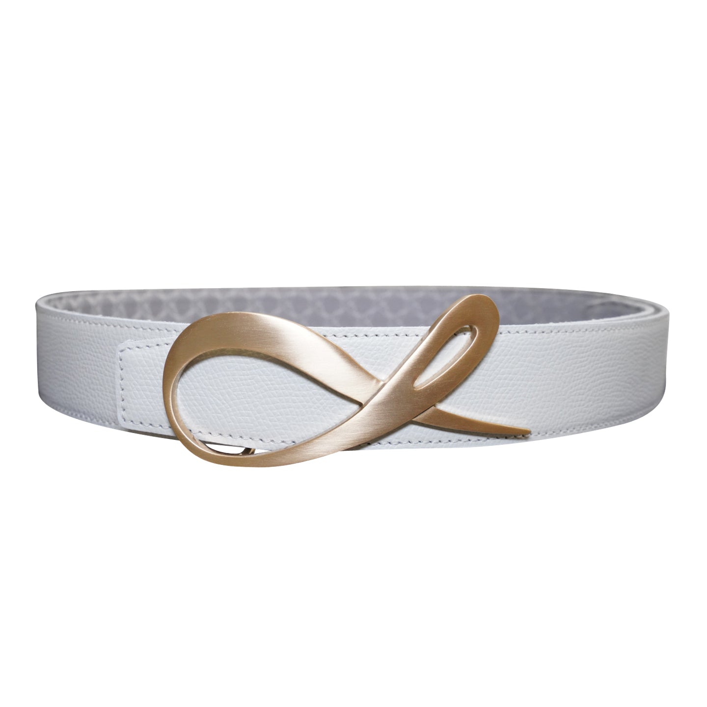 Tortora Logo Suede Yellow Gold Reversible Belt