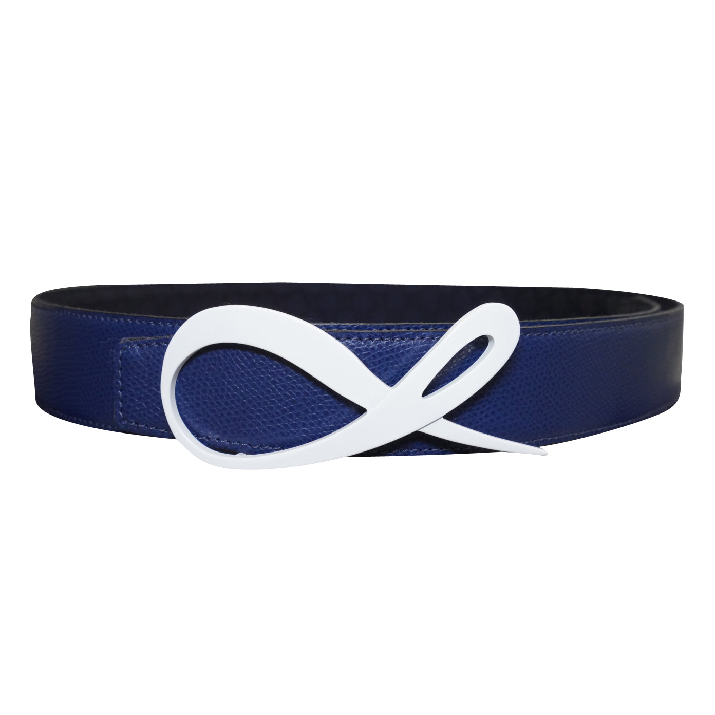 Midnight Marino Logo White Reversible Belt