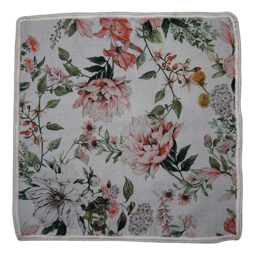 Pink Peony with Ivory Signature Border