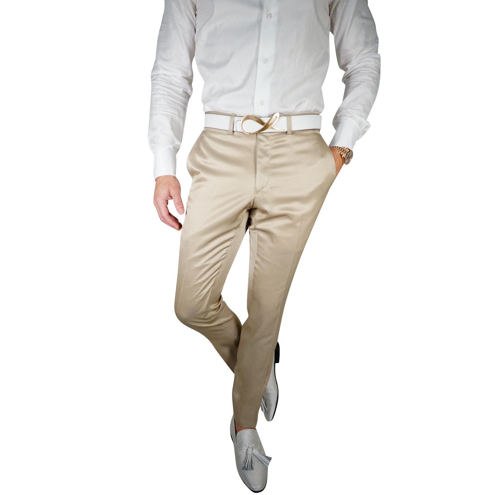 champagne color dress pants Men's Champagne Stretch Pants