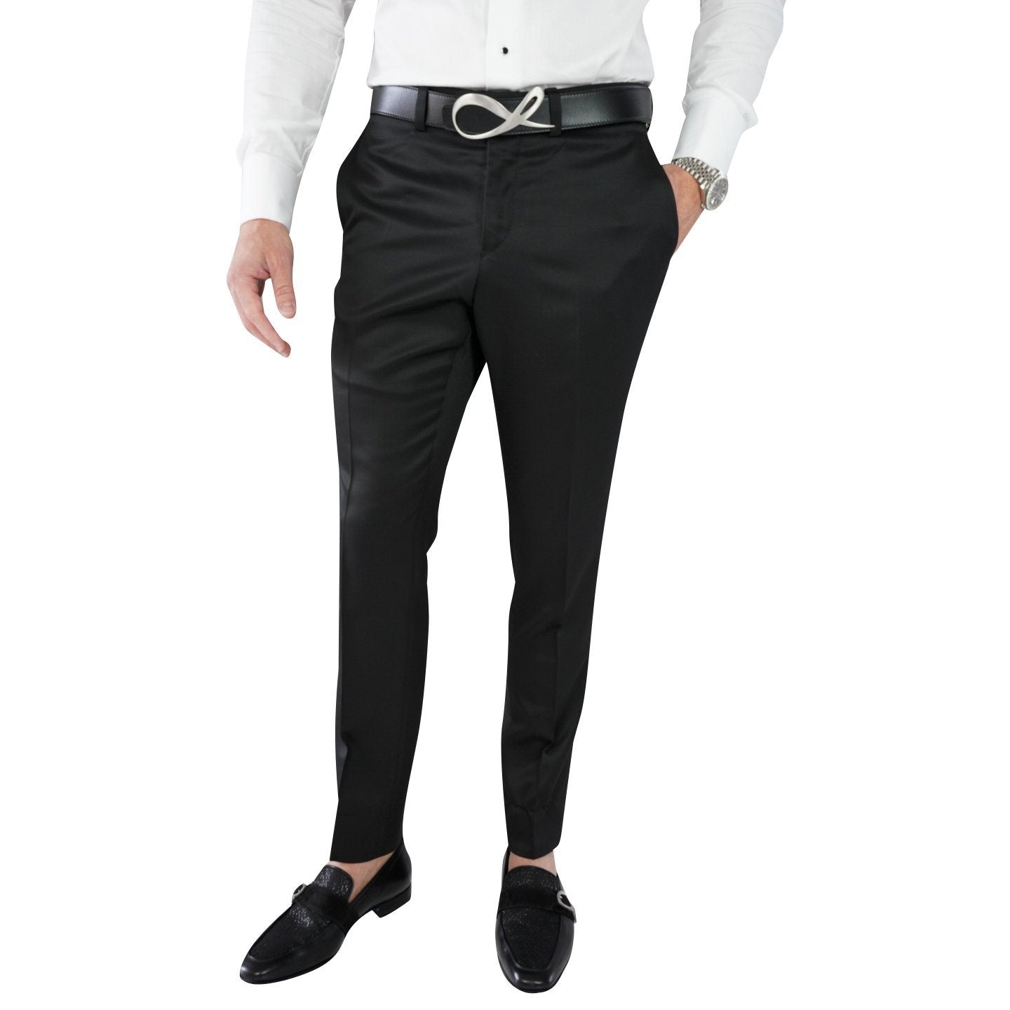 Black Evento Silver Astrato Trousers