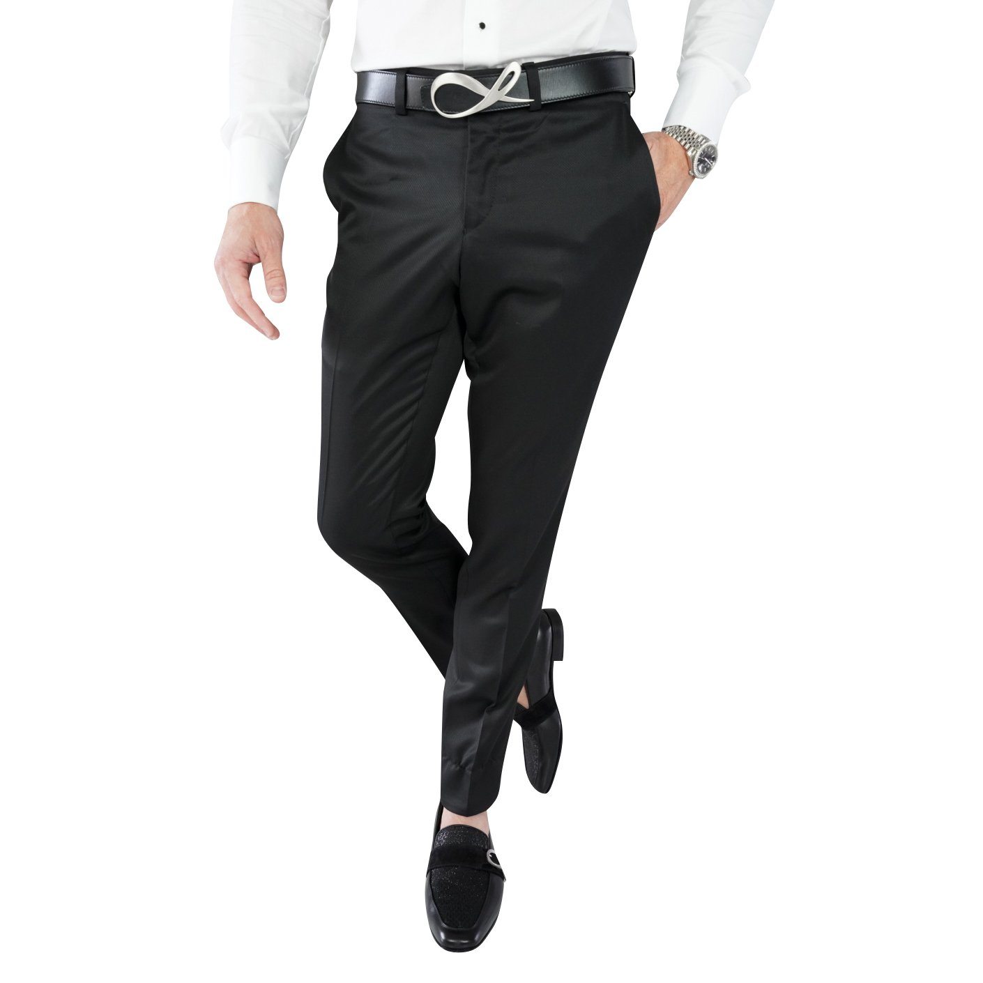 Black Evento Silver Astrato Trousers